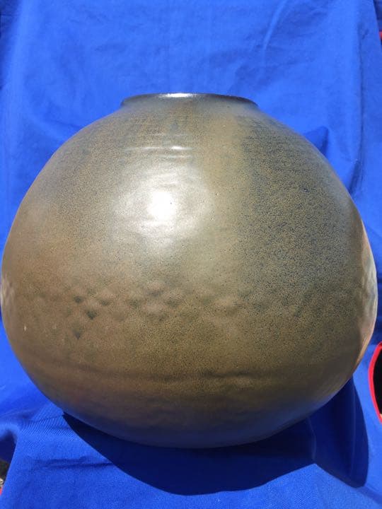 作家物  武雄古唐津系 多々良焼 金子窯 金子 認作 蕎麦釉薬 共箱付