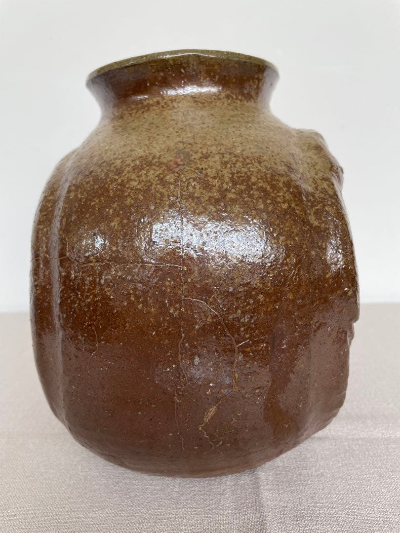 備前焼　岡本錦朋　花器　箱無し