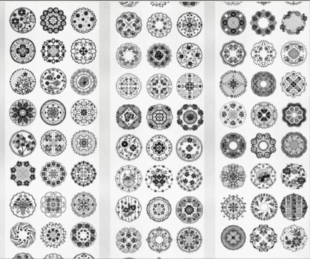 PET 蕾丝圈-黑 ダイカット 4.5cm×5.25m　海外マステ レース