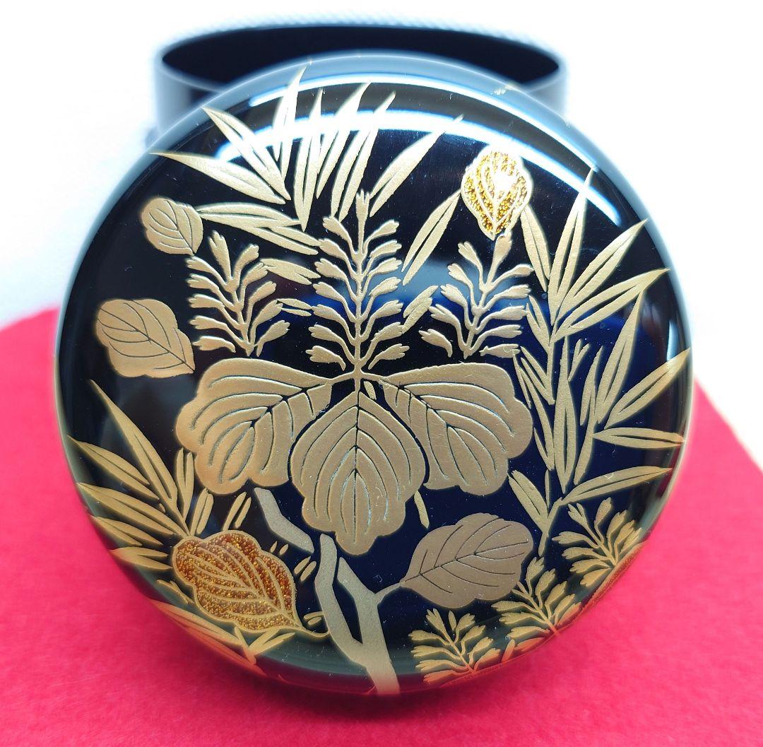 eyeknow 茶道具 大棗 京塗 桐竹蒔絵 真塗 木製 北村葵春 共箱