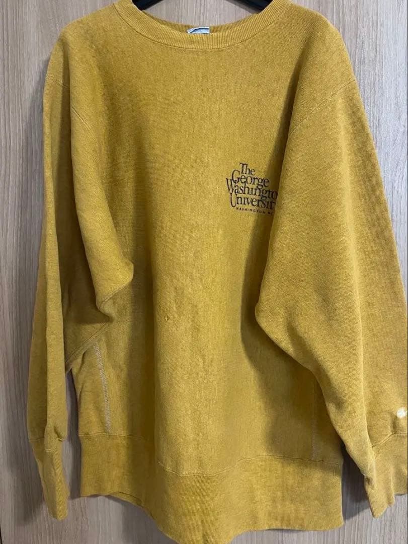 90s USA製 チャンピオン リバースウィーブ　Lサイズ マスタード